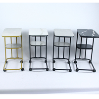 Table basse avec cadre moderne en métal et verre, de qualité supérieure, pour salon