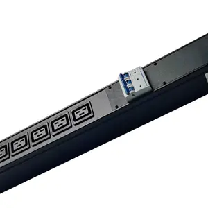 Three-phase 380V 63A 47KW 12-bit IEC-C19 high power rack type aluminum alloy PDU socket with air switch