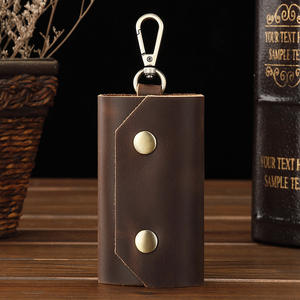 Étui à clés en cuir véritable, porte-clés pour voiture, pochette à clés, organisateur à suspendre à la ceinture avec 6 crochets pour hommes et femmes - Product Image 5