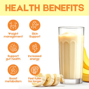 Muz unu yedek parlayan cilt saç için hidrolize kollajen vitamin Fiber ile sallamak sıska muz proteini sallamak tozu - Product Image 5