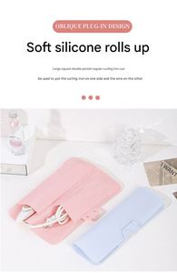 กระเป๋าใส่เครื่องสำอางซิลิโคนแบบพกพา ทันสมัย สำหรับใส่เครื่องหนีบผม เครื่องม้วนผม ที่หนีบผมตรง ทนความร้อน - Product Image 6