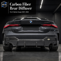 Diffuseur de pare-chocs arrière en fibre de carbone 3D pour BMW Série 4 G23 Cabriolet 430i 425i 2021 2022, lèvre de pare-chocs arrière style M, amélioration