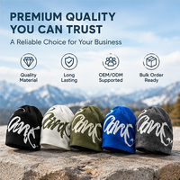 Bonnet d'hiver en tricot double couche avec logo personnalisé, motif jacquard lettres, chaud et tendance pour femme, vente en gros OEM ODM
