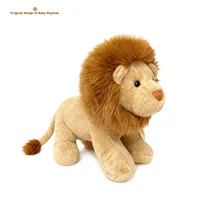 Oreiller en peluche Lion authentique, super doux, en flanelle, rembourrage en coton PP, jouet mignon en tissu, cadeau d'anniversaire pour enfants