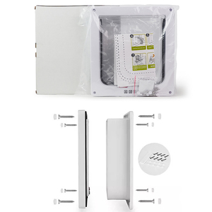 Pintu kamar tidur Flap in and Out hewan peliharaan dengan 4 cara kunci keamanan pintu gerbang untuk anjing kucing anak kucing ABS plastik jendela bening - Product Image 4