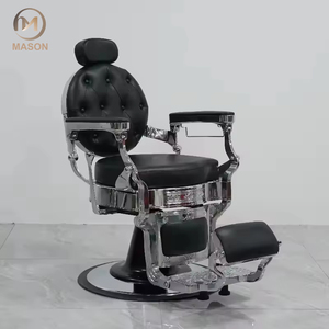 Thủy lực làm tóc ghế trong vàng đen phong cách cổ cắt tóc ghế với tufted da Xoay cơ sở điều chỉnh chiều cao-cho Spa - Product Image 5