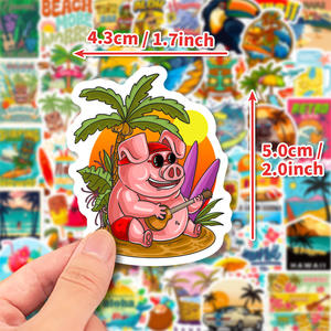 50Pcs New Hawaii Summer Beach Party Graffiti <strong>Stickers</strong> for Gift Laptop Car Bottle Waterproof Vinyl Aloha <strong>Surf</strong> <strong>Sticker</strong> - Product Image 5