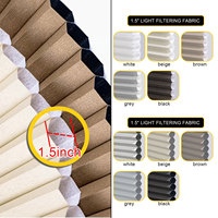 Store occultant cellulaire sans perçage, sans fil, manuel, haut vers le bas, bas vers le haut, facile à installer, économie d'énergie, taille personnalisée