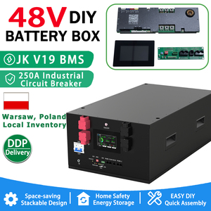 กล่องโลหะเปล่าสำหรับประกอบเอง EU Stock DIY รุ่น 16S 48V 280Ah ชุดกล่องแบตเตอรี่พร้อม BMS 200A JK สำหรับแบตเตอรี่ Lifepo4 3.2V 280Ah 314Ah 320Ah - Product Image 1