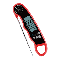 Termometer Dapur Digital Akurasi Tinggi 0.2C Probe Logam Bacaan Instan Layar LCD Tahan Air IPX6 untuk BBQ, Memanggang, Menggoreng, Rumah Tangga