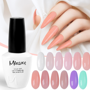 ใช้งานง่าย มิกซ์โคโค่ สีพื้นออร์แกนิค ยาทาเล็บแบบยางเบสโค้ท ท็อปโค้ท เจลทาเล็บสีนู้ด เบสโค้ท ยูวีเจล - Product Image 2
