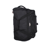 Sac de voyage personnalisé noir en tissu Oxford 36-55L, imperméable, léger, avec fermeture éclair, motif lettres, sac à roulettes