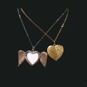 Kalung Bentuk Hati Logam Sublimasi untuk Dekorasi Pesta, Liontin Perhiasan Kosong untuk Wisuda, Hari Valentine, Hadiah Promosi Kustom - Product Image 2