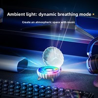 Kedatangan Baru Speaker Mini Portabel Hiasan Meja dengan Tampilan Cangkang Keren RGB Tujuh Warna untuk Baterai 5.3 1000-2000mAh