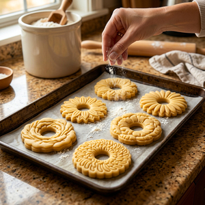Emporte-pièces à biscuits en forme de fleurs avec tampon, ensemble d'emporte-pièces ronds festonnés 3D, moules à biscuits en forme de rose, tournesol, pivoine, <span class=keywords><strong>marguerite</strong></span>, lotus - Product Image 3