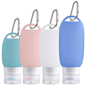 Bouteille de shampoing en silicone vide portable approuvée par la TSA bouteilles de porte-clés de voyage faciles à presser avec trou de support pour lotion et liquide - Product Image 1