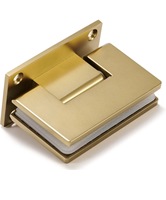 Charnière de douche murale moderne et élégante à 90 degrés en acier inoxydable pour porte de salle de bain, quincaillerie de porte en verre extérieure, pince à verre