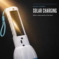 Lampe torche portable à double lumière COB en plastique, rechargeable par Type-C et solaire, pour le camping, les situations d'urgence et les activités de plein air
