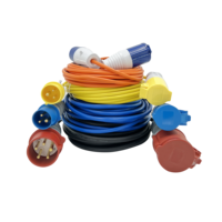 Adaptateur de prise Schuko 16A vers prise CEE et Schuko coudée 16A ZNPON
