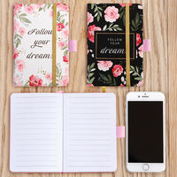 Petit carnet A6 personnalisé en cuir à couverture rigide, imprimé