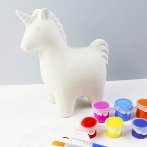 Éducatif bricolage peinture céramique <span class=keywords><strong>licorne</strong></span> caisse d'épargne <span class=keywords><strong>peindre</strong></span> votre propre pour enfants ensemble de peinture animale - Product Image 3
