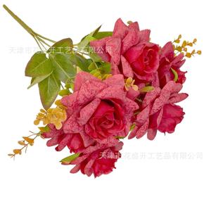 Tangyue Rose Bouquet 7 Heads Silk <b>Flower</b> High Simulation For Wedding Home Decoration Hotel Soft Furnishings - Product Image 5