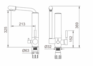 Hồng HUI ab10a thương mại hiện đại Mixer vòi nước bằng thép không gỉ lọc nước lọc Vòi Nước Nhà Bếp - Product Image 4