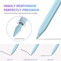 Stylet capacitif actif en métal bleu ciel personnalisé pour tablette iPad avec rejet de la paume et attraction magnétique
