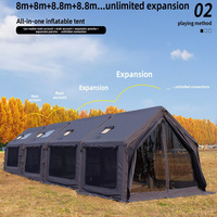 [Peluncuran Baru] Tenda Kemping Tiup Jingcheng House JCHouse 8+8.8 Pro yang Ditingkatkan, Tahan Air 1500-2000mm, Empat Musim