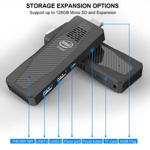 T51 MINI PC Atom Z8350 Quad Core 4GB 8GB RAM 64GB 128GB ROM TV-Stick Win10 Pro Computer Micro PC 2.4G 5.8G WLAN tragbarer PC - Product Image 2