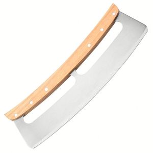 Tagliapizza di Nuovo Design Stile a Dondolo con <span class=keywords><strong>Due</strong></span> Manici in Legno e Custodia Protettiva Nera - Product Image 1