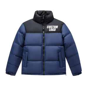 Nouvelle veste d'hiver pour homme 2022, coupe ajustée, col montant, fermeture éclair, style décontracté, impression et étiquette personnalisées - Product Image 1