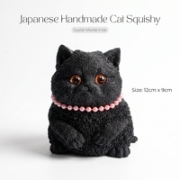 Mainan Squishy Kucing Buatan Tangan Jepang, Maltose Slow Rebound, Pereda Stres, Mainan Remas TPR untuk Anak-anak, Hadiah untuk Kantor dan Pesta