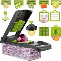 Hete Verkoop Multifunctionele 14 In 1 Fruit Groente Uiensnijder Spotter Spiralisator Shredder Hand Raspen Groente Chopper Cutter