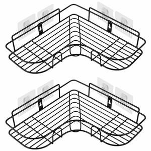 Étagère d'angle murale pour salle de bain, support de rangement pour shampoing, panier de douche en fer pour cosmétiques, organisateur de salle de bain - Product Image 1