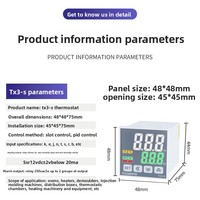 Thermostat numérique intelligent TX3-M 72 72mm avec affichage numérique, entrée K J PT100, sortie relais SSR, contrôle PID, 220V, plastique, OEM/ODM