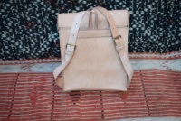 Sac à dos en cuir véritable à motif lettres Marocansoul MA, modèle 062