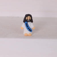 Figurines de Jésus miniatures peintes à la main, écologiques, pour fêtes religieuses, décorations de Pâques, modèle religieux Jésus t'aime