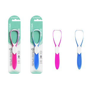 Grattoir à langue en caoutchouc souple, outil de soin buccal portable pour le nettoyage quotidien, 1 pièce en blister - Product Image 2