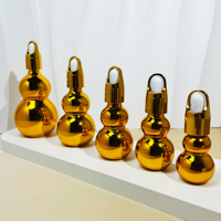 Diffuseur de parfum en verre vide en forme de gourde, plaqué or, avec bouchon à vis, pour huiles essentielles et cosmétiques, 10ml, 20ml, 30ml, 50ml, 100ml