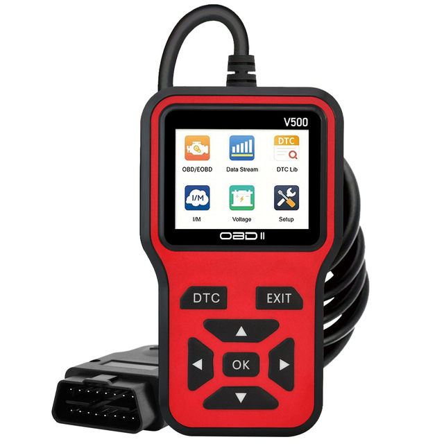 V500 Automotive Diagnostic Tool OBD2 Decoder & Clearer Universal Display Screen
