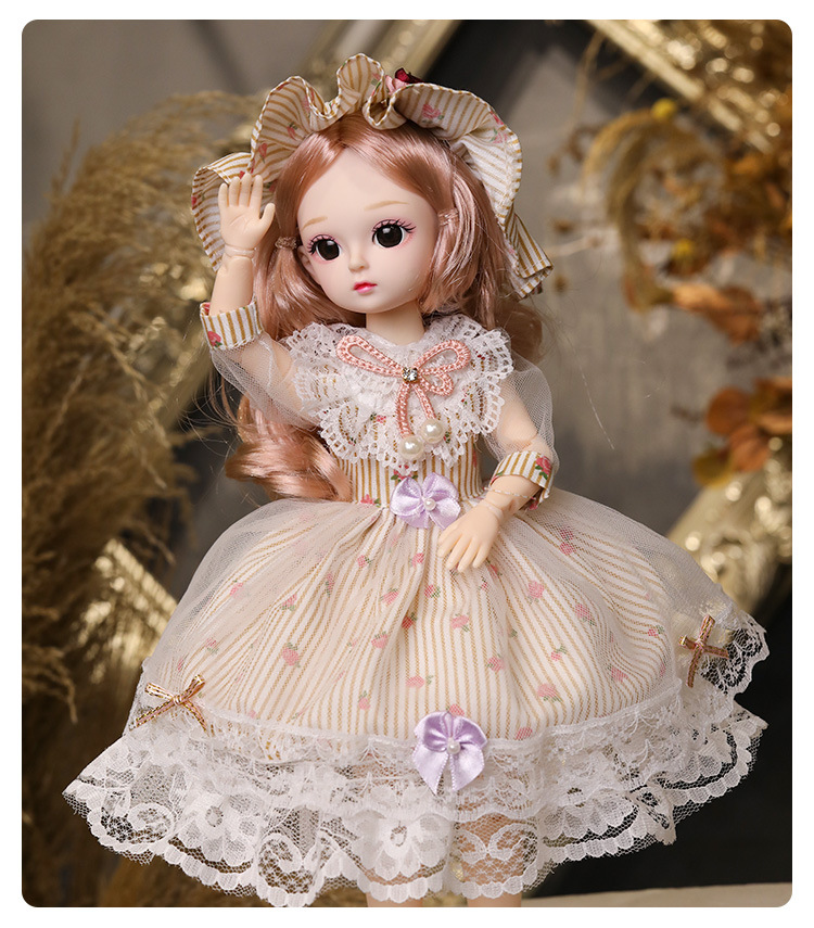30cm人形23可動関節1/6BJD人形かわいい4D大きな目複数のヘア