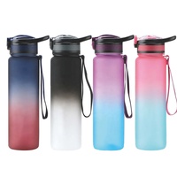 Nouveaux produits 1L Internet célébrité dégradé grande capacité Portable haute valeur esthétique sport Fitness tasse avec échelle
