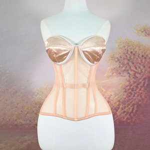 King Mcgreen Star Sexy Women <strong>Corset</strong> Bustiers Strapless Breathable Mesh Lace up Boned Bodices Lingerie Corselet Overbust Party - Product Image 2