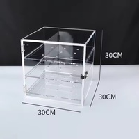 Étagères à 3 niveaux de comptoir Vitrine de gâteau Vitrine de pâtisserie acrylique pour beignet Bagels Gâteau Cookie