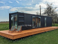 Kit de petite maison préfabriquée de 20 pieds et 40 pieds Maison de conteneur d'expédition portable et mobile Maison préfabriquée