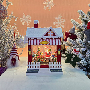 Nouvelle Lanterne à Eau pour Cadeau de Noël, Décoration de Noël Exquise, <span class=keywords><strong>Boule</strong></span> de <span class=keywords><strong>Neige</strong></span> Musicale, <span class=keywords><strong>Veilleuse</strong></span> - Product Image 2