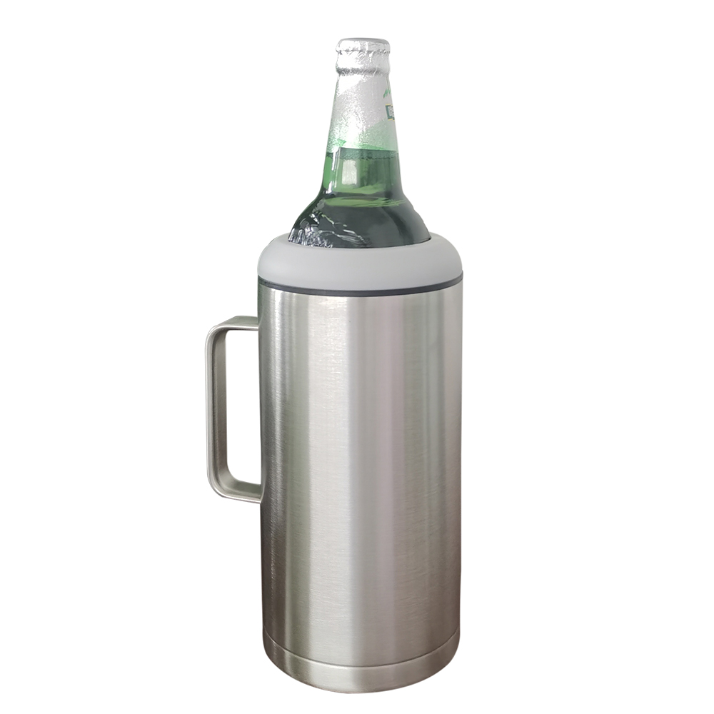 40oz beer bottle holder Stainless Steel Insulated Can Cooler holder with handle Portacaguamon 1.2 Lts Porta caguama