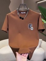 Kaos Pria Kasual Terlaris 2026 Berkualitas Tinggi Katun Murni Lembut Bernapas Ramah Kulit dengan Bordir di Leher