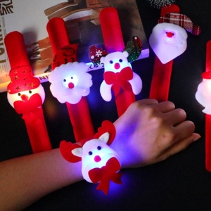 Juguete para niños Clap Circle Pat Hand Navidad Halloween Lovely Snowman Slap Led Bracelet - Product Image 3